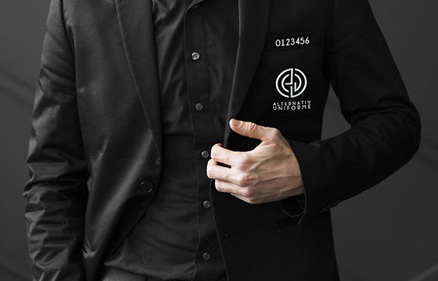 NUB sécurité privée sur costume agent sécurité