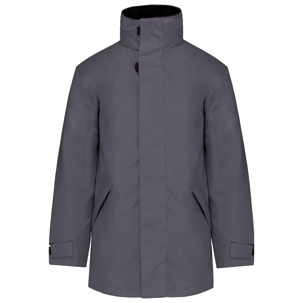 Parka gris à personnaliser par broderie ou flocage