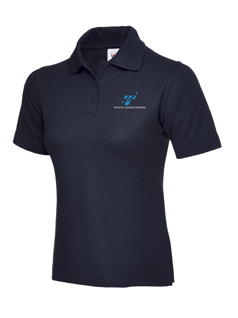 Polo Femme Toyota Tsusho marine brodé coeur