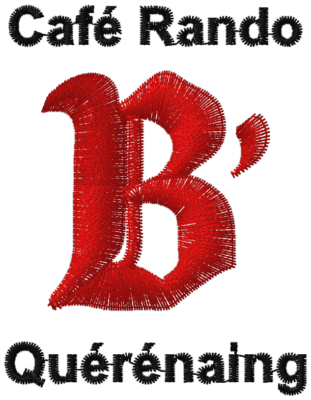 Maquette de broderie logo Café Rando Quérénaing Bar B'