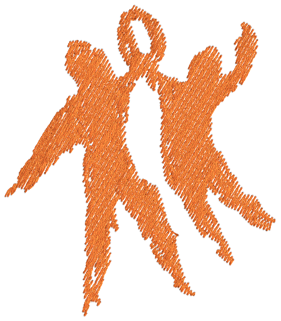 Maquette de broderie du logo Les Dynamites