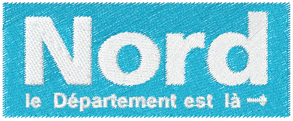 Maquette de broderie logo département du Nord