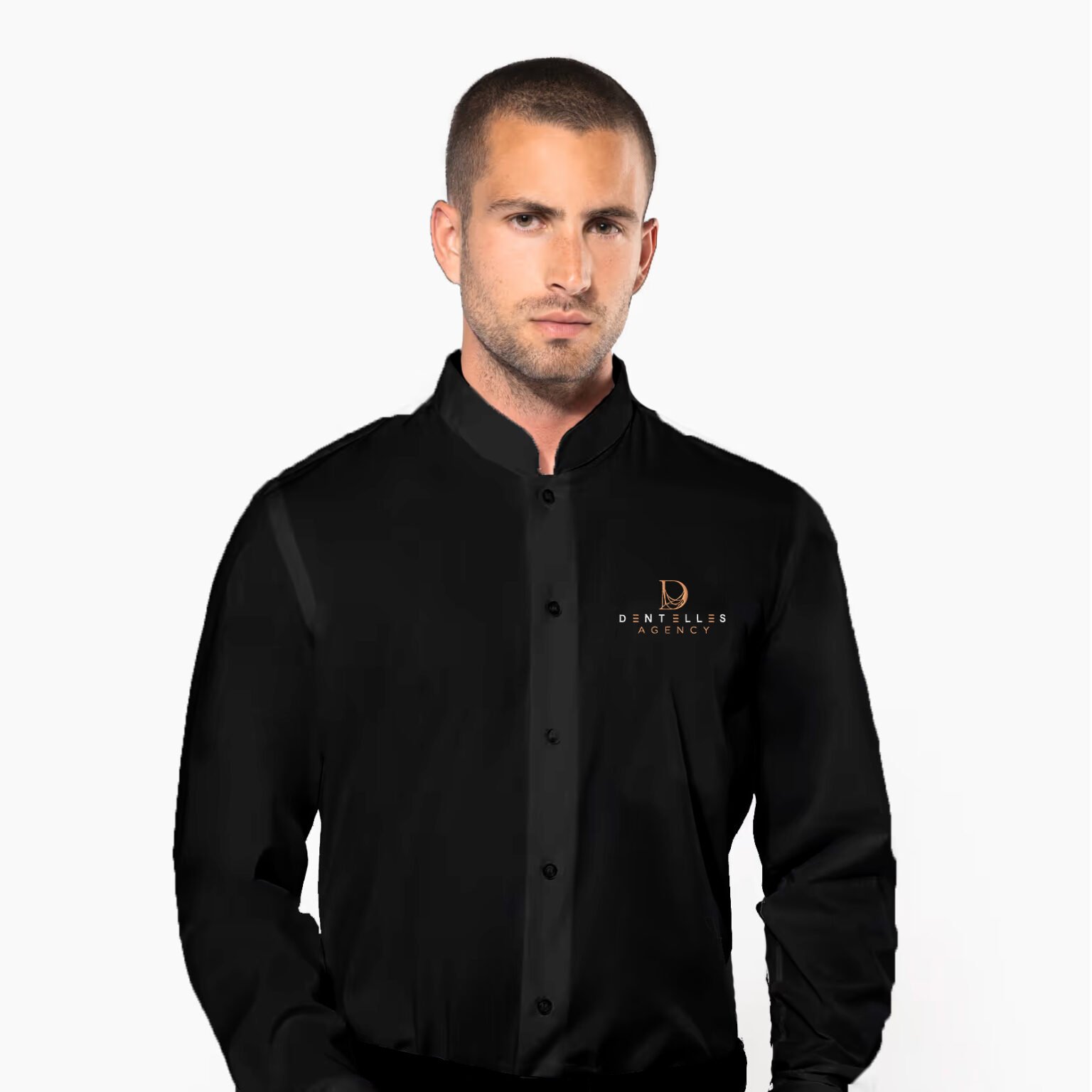 Chemise col "Mao" brodé dentelles Agency tenue professionnel brodé